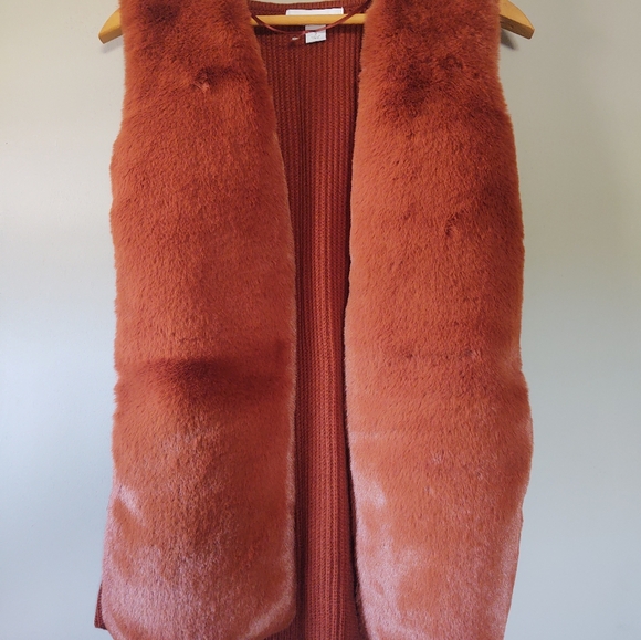 Liz Claiborne Sweaters - New! Faux-FuR✴️VEST~ Cinnamon-Brown  Size: S by Liz Claiborne